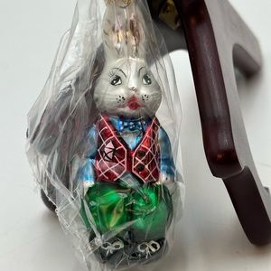 Christopher Radko Little Gems Blown Glass Ornament Billy Bunny 1999-2000